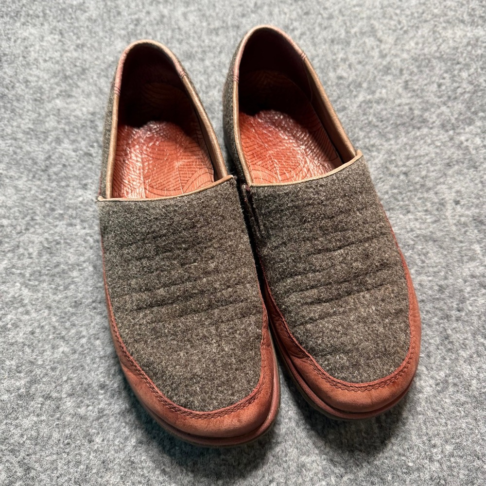 CHACO BAKER CHOCOLATE Wool Leather Slip On Loafers Shoes Womens 8.5